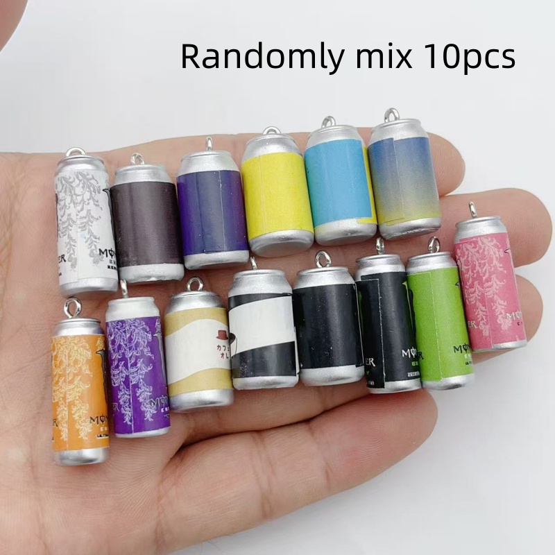 Jewelry Making Charms - 10 stuks mini simulatie drankblikjes hars