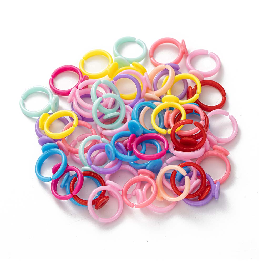 Jewelry Making For 5 Year Old - 100 stuks doorzichtige plastic verstelbare ringenbasis