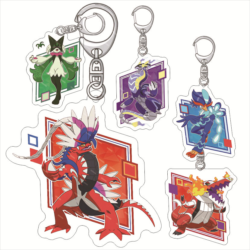 Jewelry Making Resin - Pokémon Miraidon Koraidon Acryl Leuke sleutelhanger