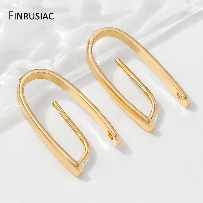 Jewelry Making Charms - 14/18K Vergulde Messing Hanger Clip Pinch