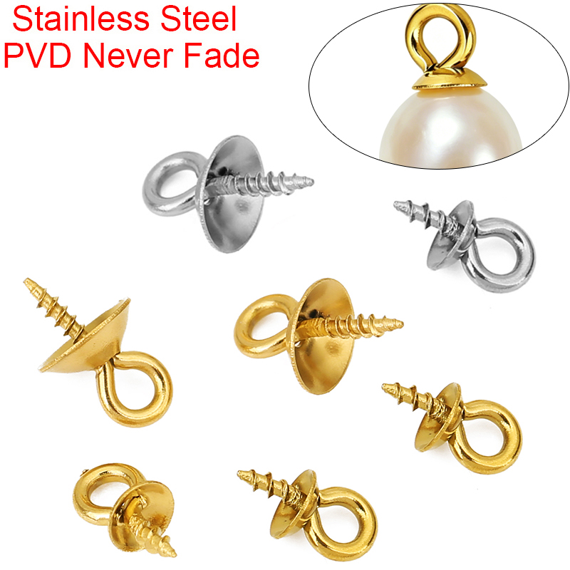 Jewelry Making Eye Pins - 20 stuks RVS parel hanger connectoren