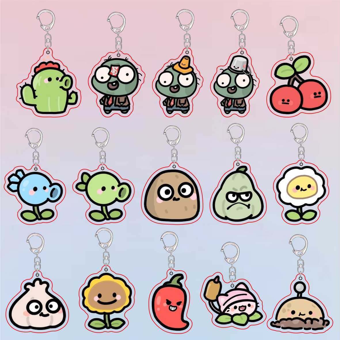 Jewelry Making Resin - Plants Vs Zombies Acryl Leuke sleutelhanger