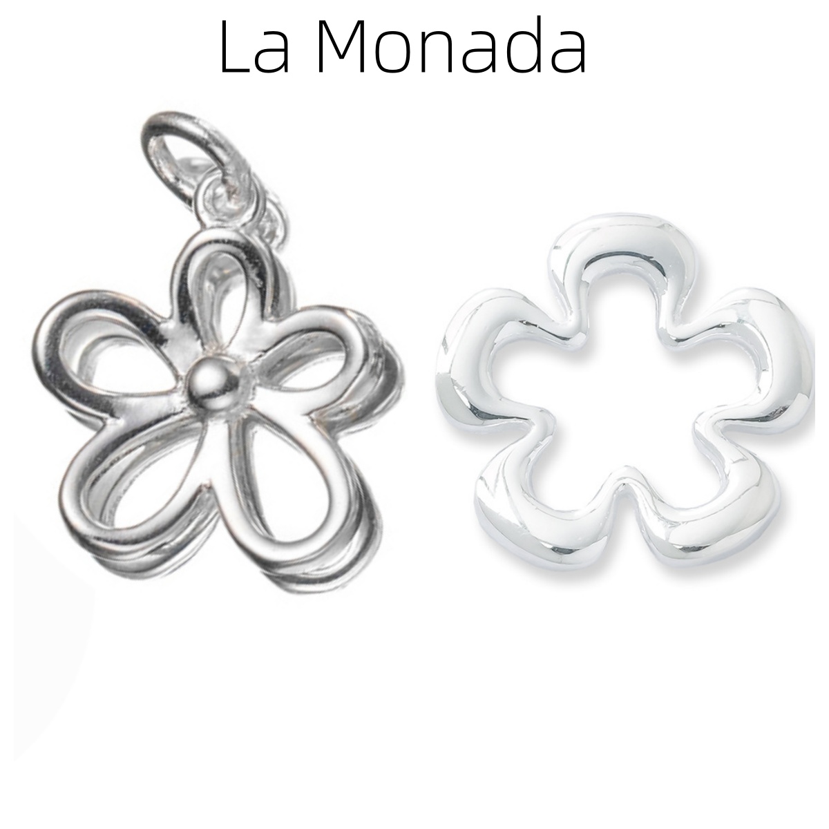 Jewelry Making In La - 925 Sterling Zilver Holle Bloem Charm