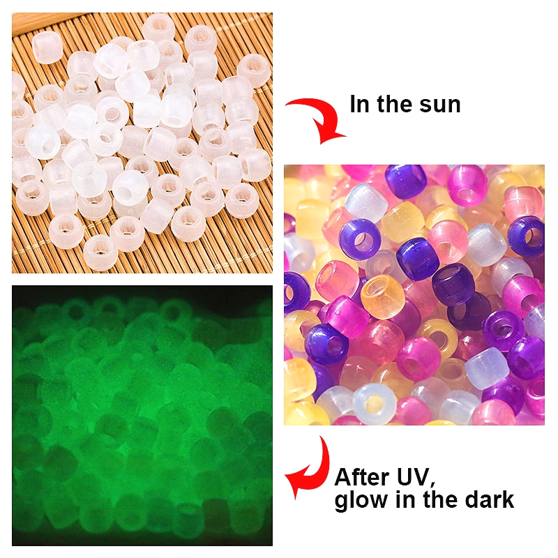 Jewelry Making For 5 Year Old - 6*8mm UV-veranderende reactieve acryl kralen met