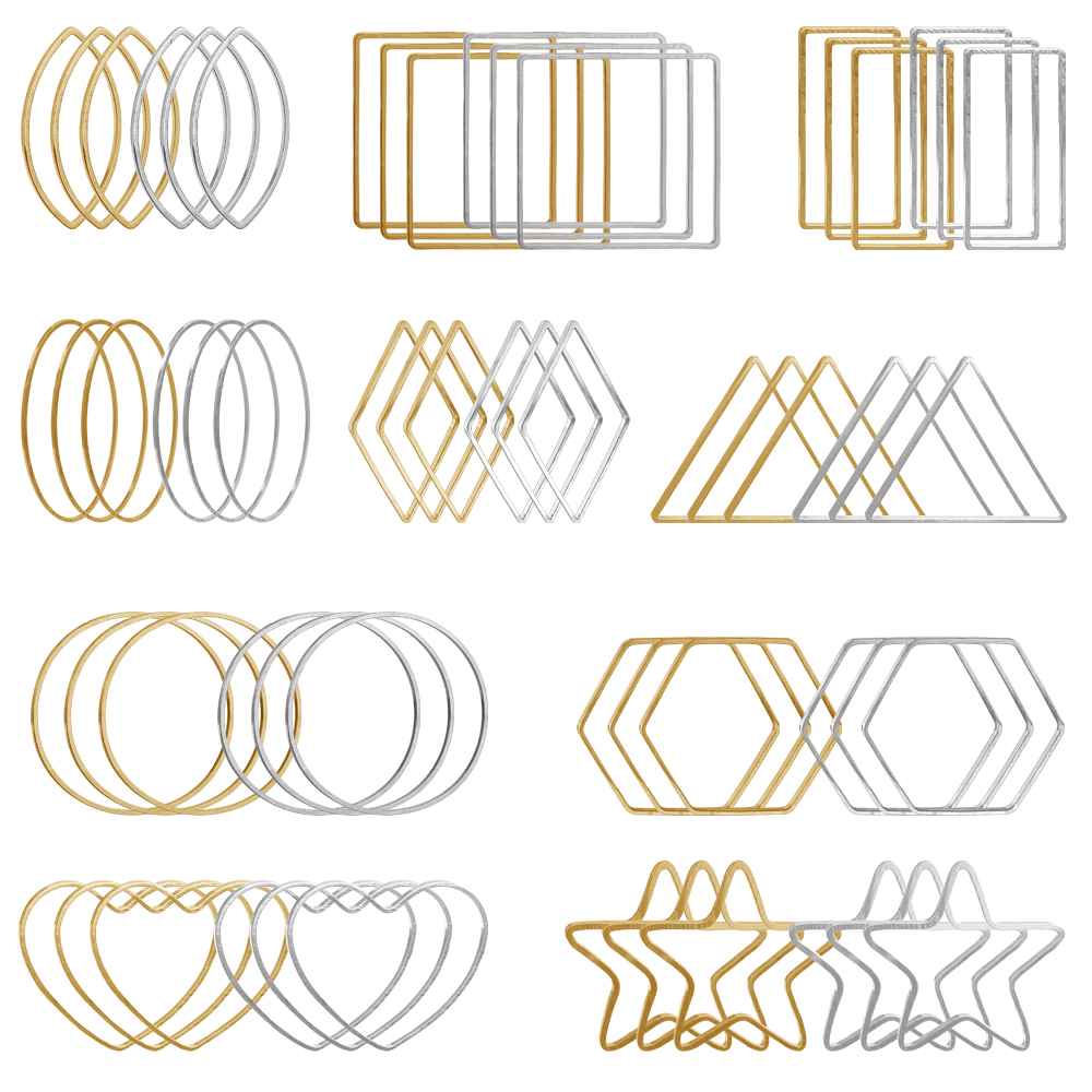 Jewelry Making Charms - 20 stuks goud zilver holle frame