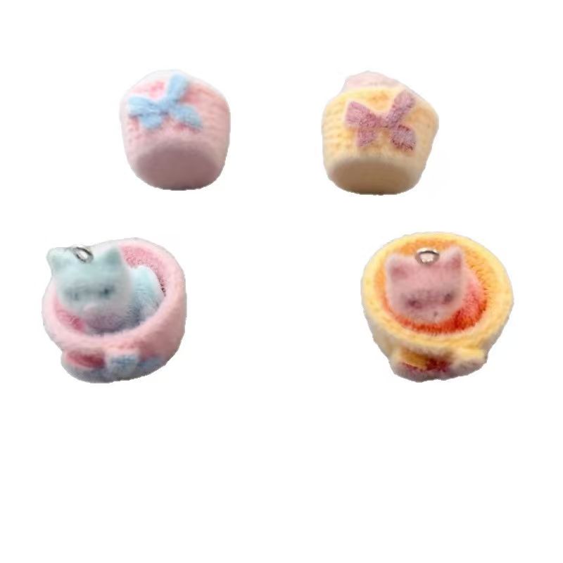 4 stuks 3D pluche hars kattenh - Jewelry Making Resin recensie en prijs
