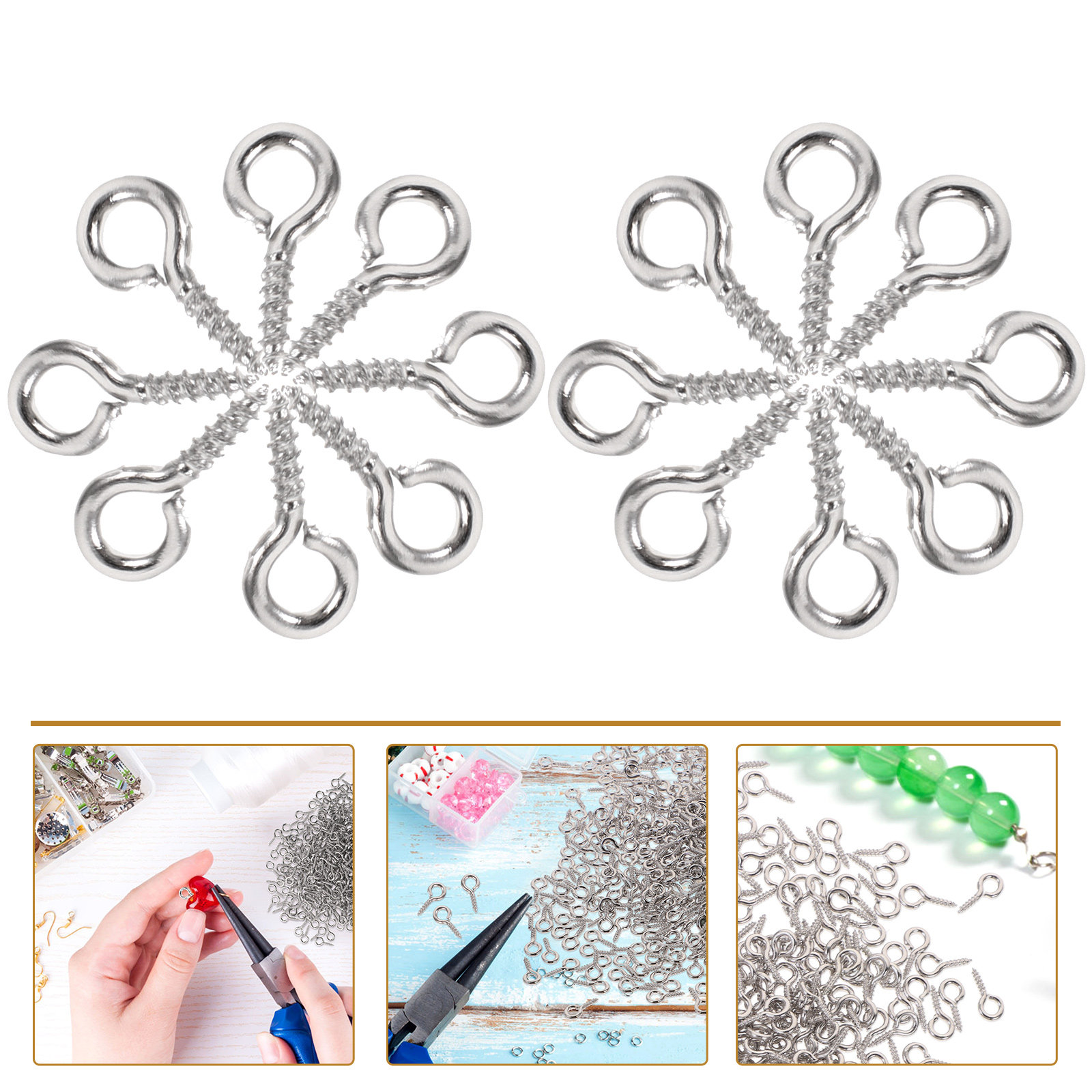 500 stuks mini schroefoogpinne - Jewelry Making Eye Pins recensie en prijs