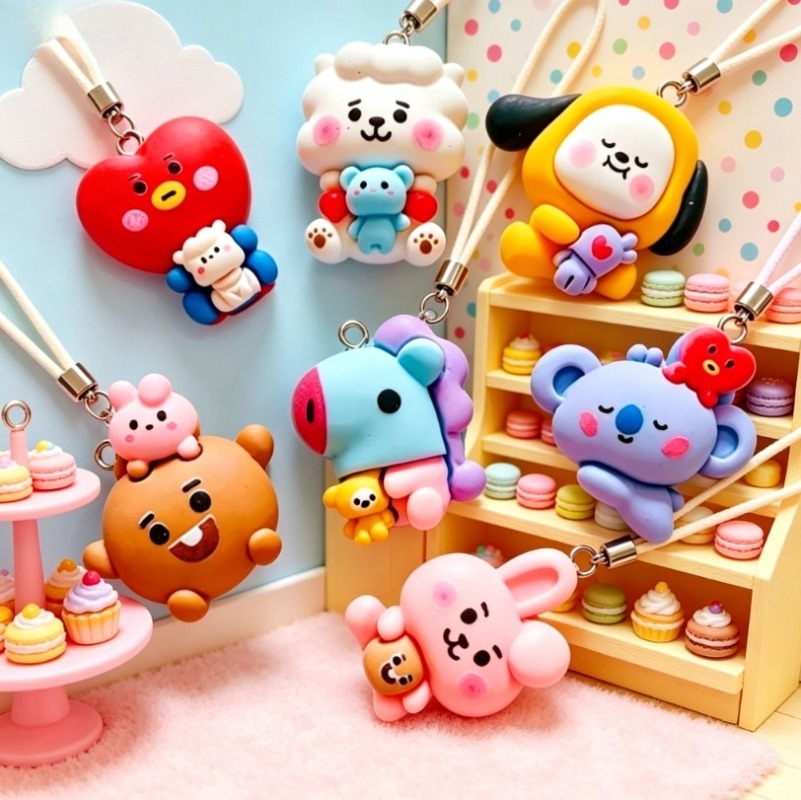 7 stks BT21 Hars Cartoon Charm - Jewelry Making Resin recensie en prijs