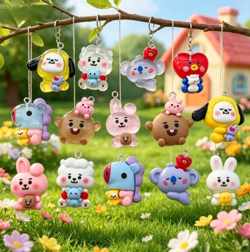 7 stks BT21 Hars Cartoon Charm - Jewelry Making Resin recensie en prijs