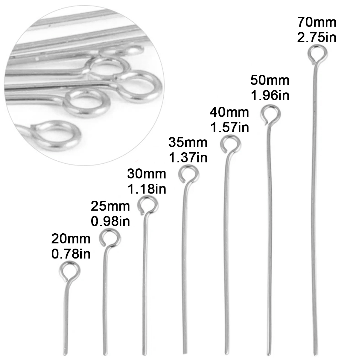 100 stuks/verpakking RVS oogsp - Jewelry Making Eye Pins recensie en prijs